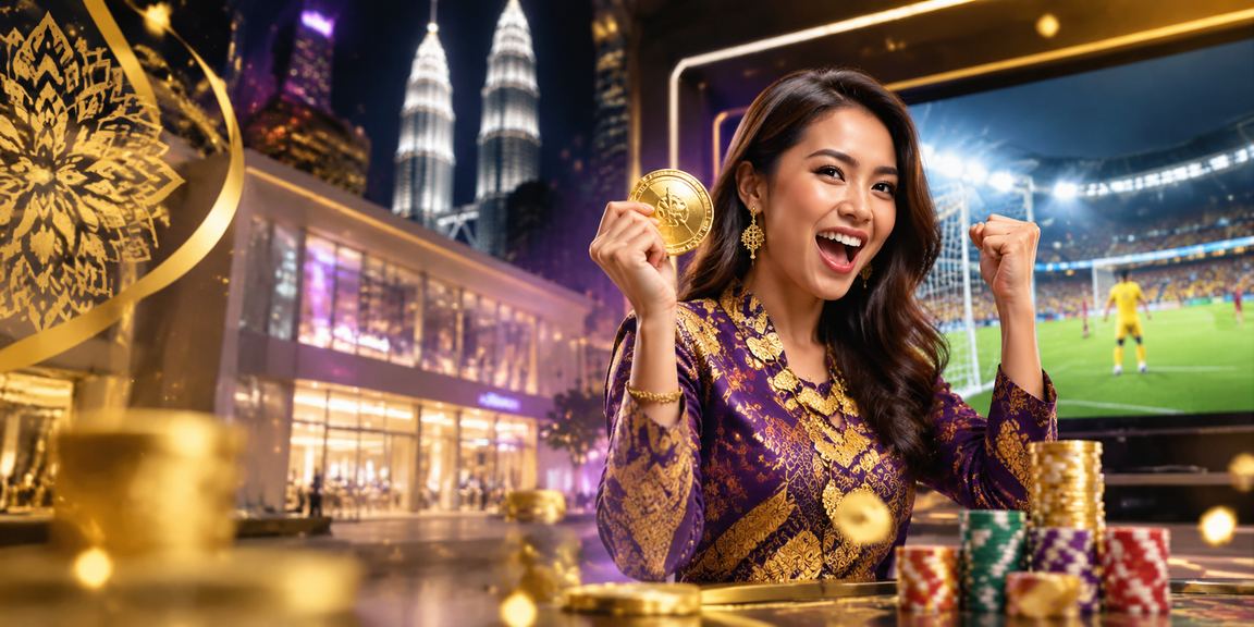 Suasana kasino hiburan Kuala Lumpur bergaya moden dan neon