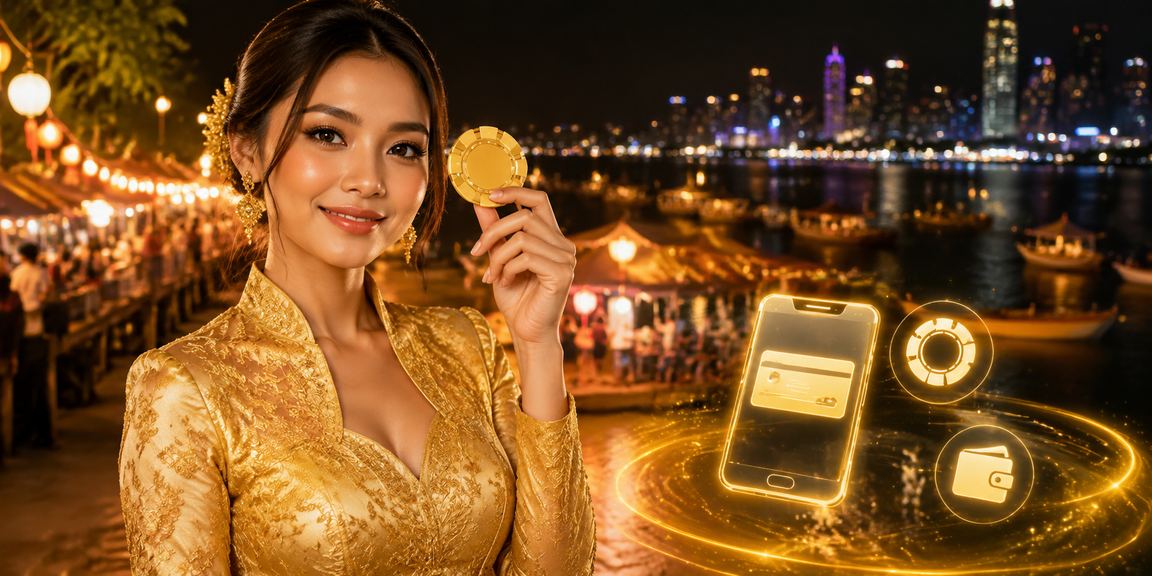 Pemain Malaysia bermain di platform 307 dengan telefon pintar Android dalam suasana tradisional